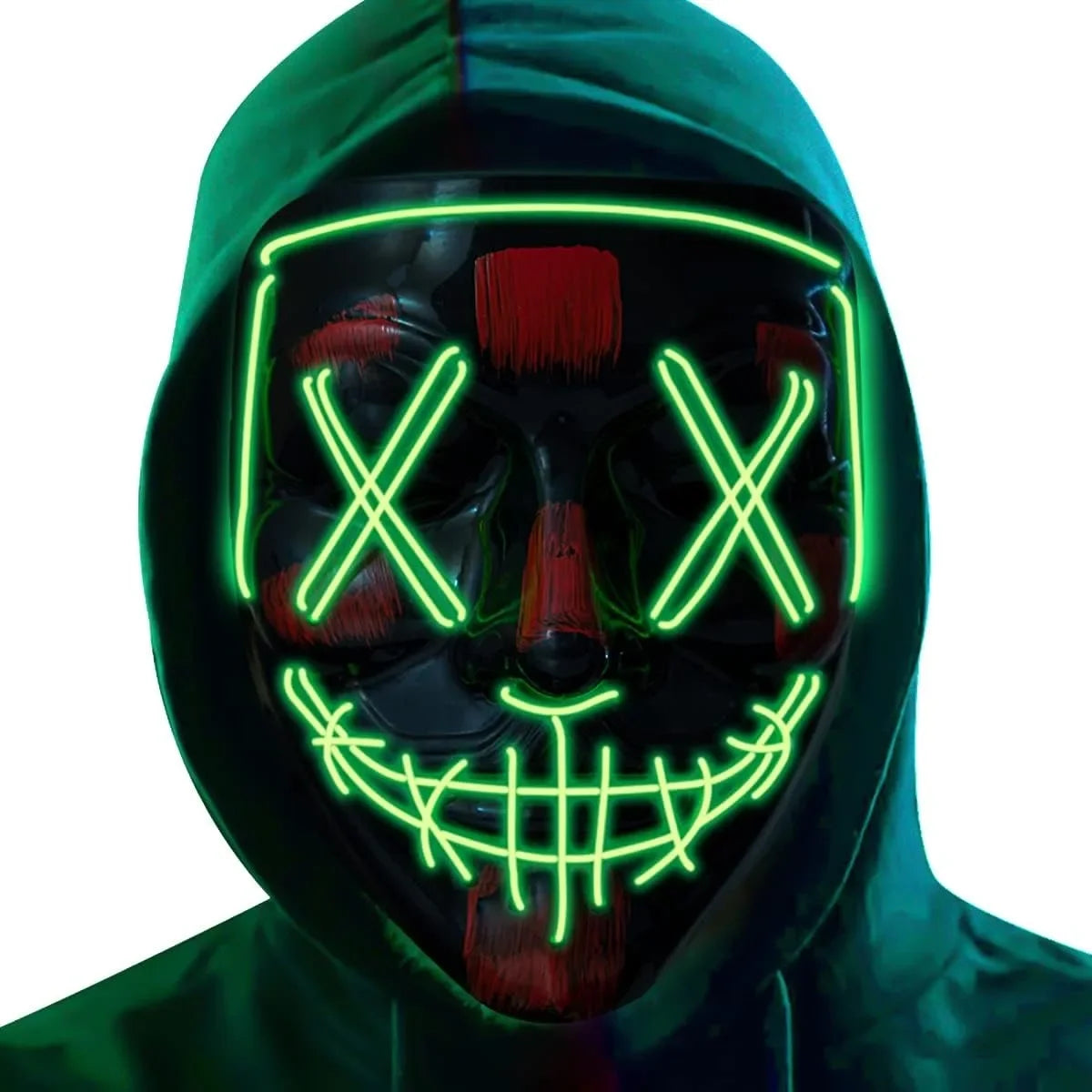Poptrend Halloween Mask LED Light Up Mask Scary Mask for Costume Halloween Costume Parties - View 16