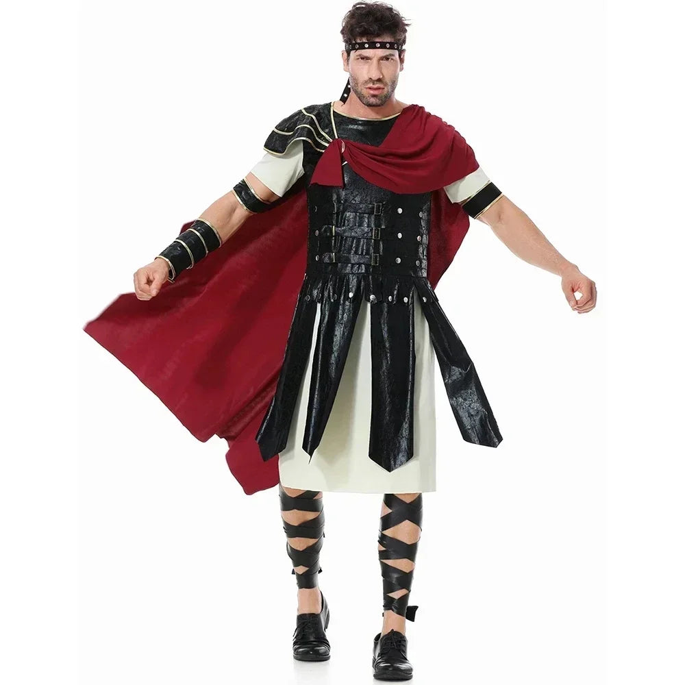 Halloween Medieval Roman Royal Knight Warrior Cloak Spartan Gladiator Costume Knight Julius Caesar Costumes - product image 9