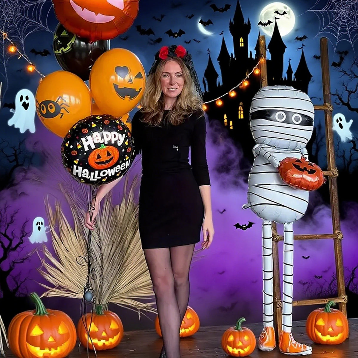 Halloween Pumpkin Mummy Aluminum Foil Balloon Shaped Balloon Halloween - product image 4
