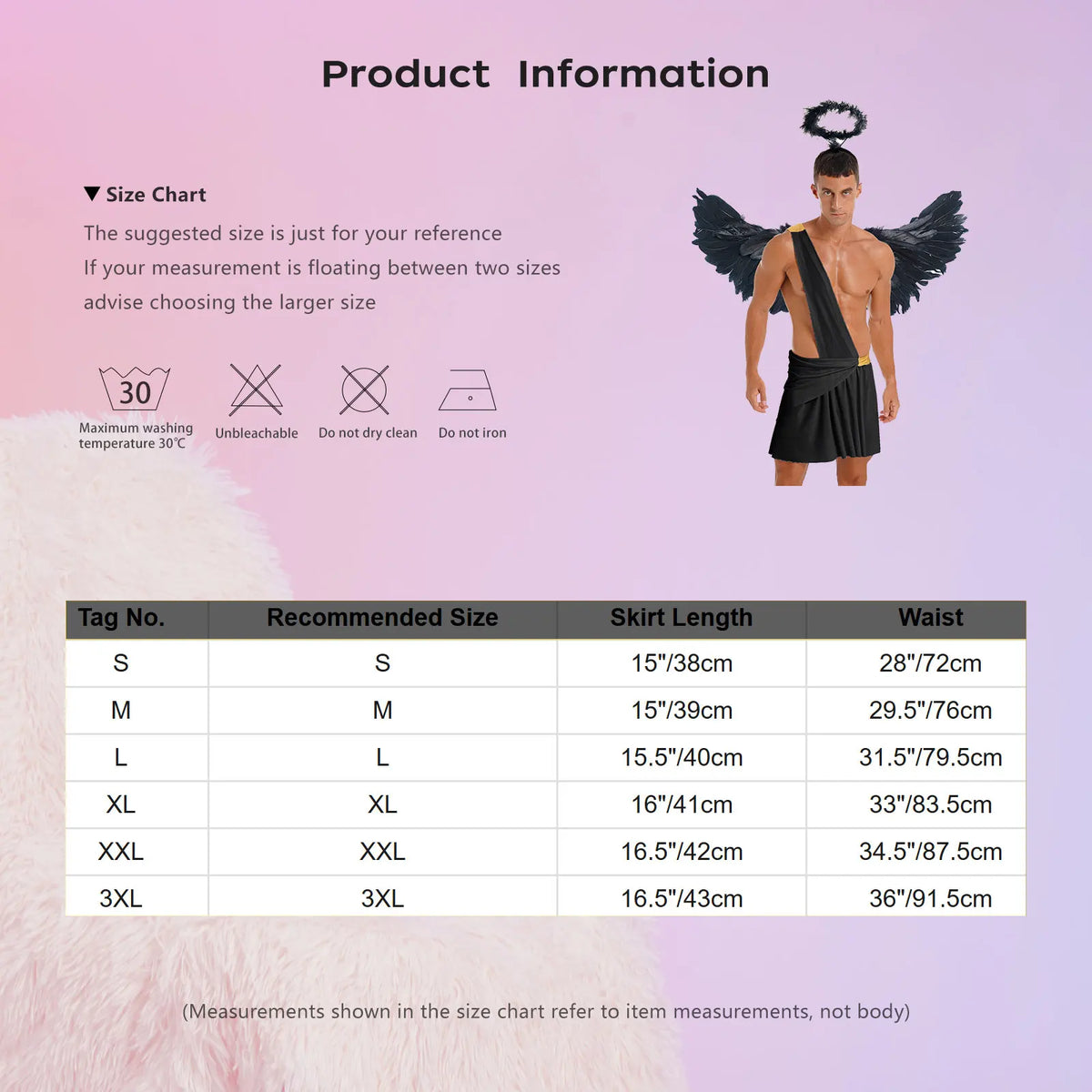 Fallen Angel Costume for Men | Wings & Headband