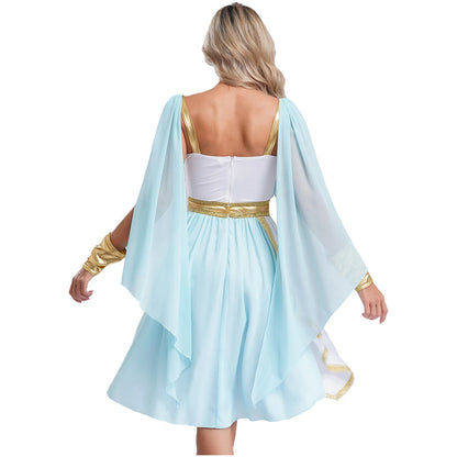 Women's Roman Ancient Greek Athena Goddesses Princess Toga Chiffon Costume - alternate view 2