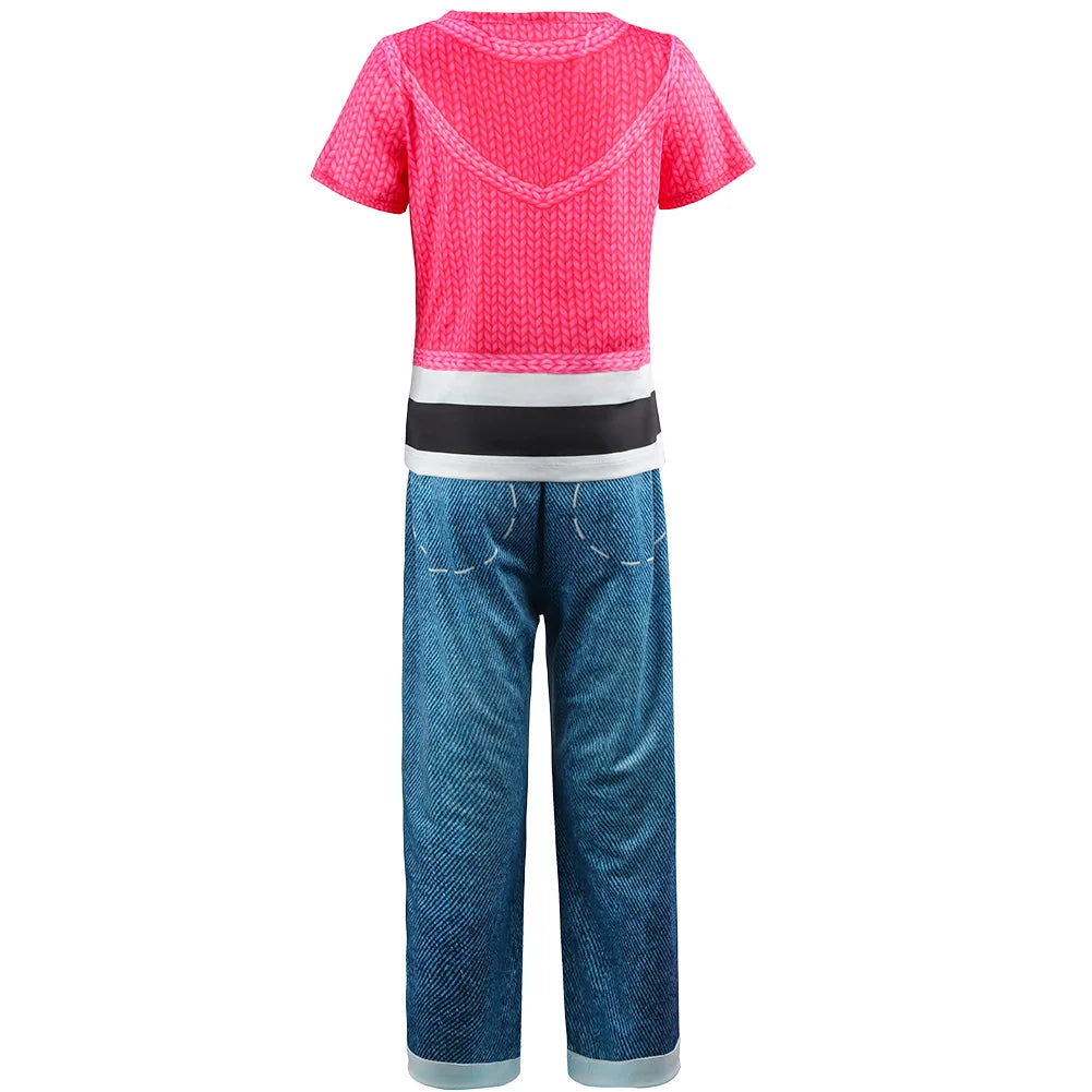 Girls Cat Halloween Costume Set – T-Shirt & Pants