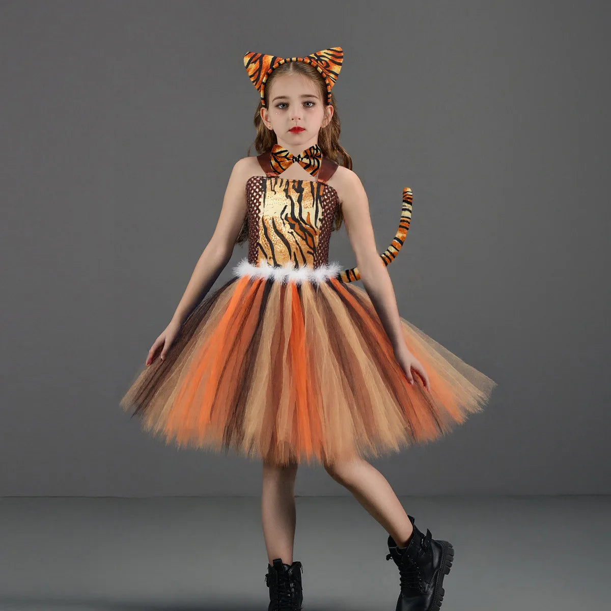 Girls Tiger Halloween Costume Dress