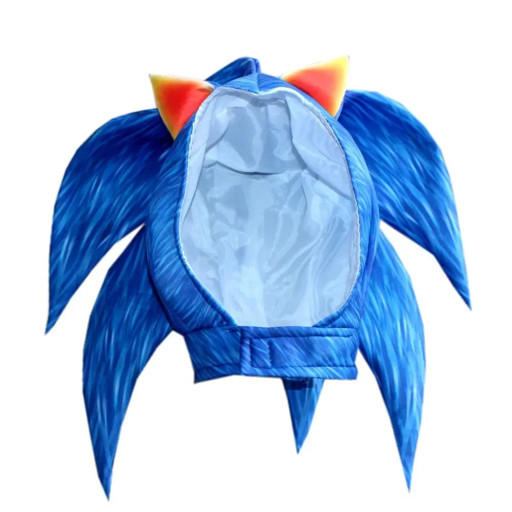 Hedgehog Boy Sonicing Cosplay Costume Including Helmet Gloves Halloween Carnival Funny Clothes for Children