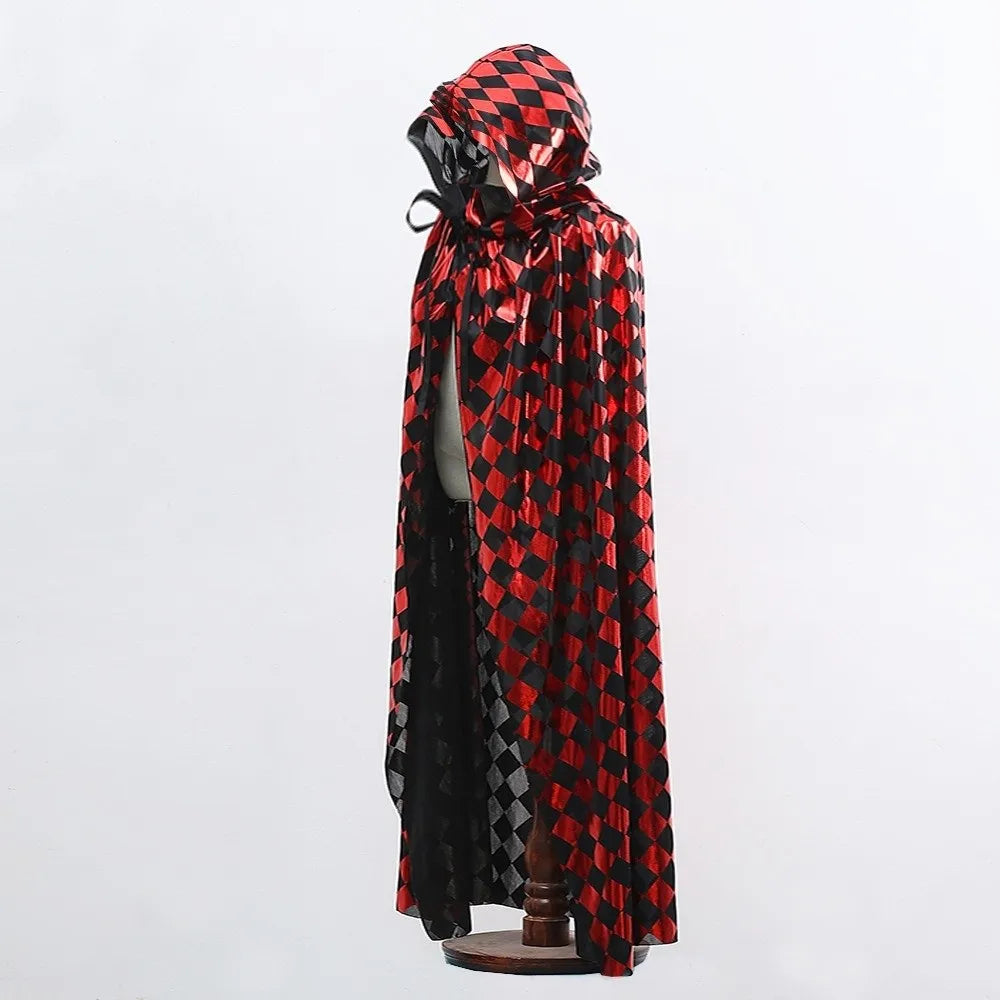 Grim Reaper Bloodstain Plaid Funny Death Cloak Prop - alternate view 3