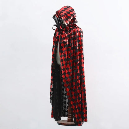 Grim Reaper Bloodstain Plaid Funny Death Cloak Prop - alternate view 3