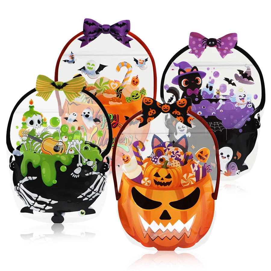 12 24-Pc Cartoon Pumpkin Candy Gift Bags Trick Or Treat Favors Snack - product image 4