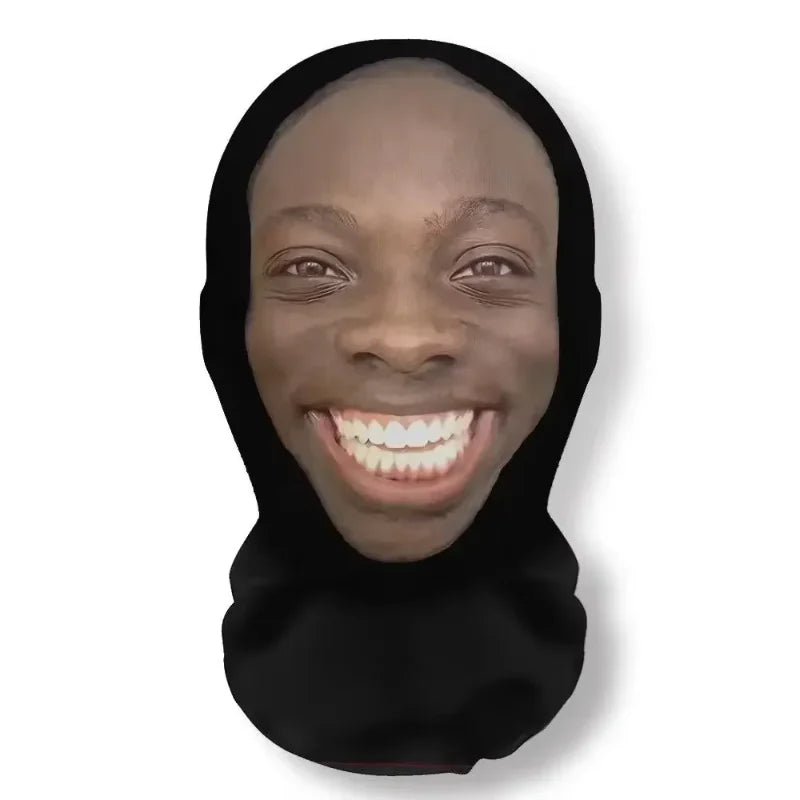 Costume Headwear Hip Hop Hood Hat Headgear 3D Printed Kanye Mask Elastic Mesh Halloween - 32