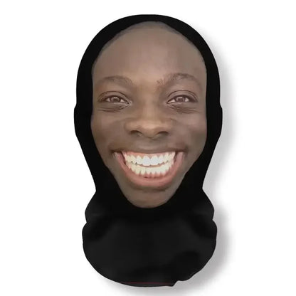 Costume Headwear Hip Hop Hood Hat Headgear 3D Printed Kanye Mask Elastic Mesh Halloween - 32