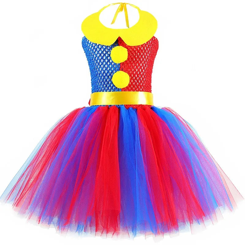 Amazing Digital Circus Pomni Costume Kids Tutu Dress Clothes Red Blue Halloween Clown Costumes Girl Fancy - product image 13