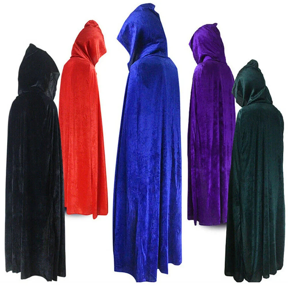 Adult Witch Gothic Hooded Cloak Vampires Grim Reaper Capes Costume - alternate view 5