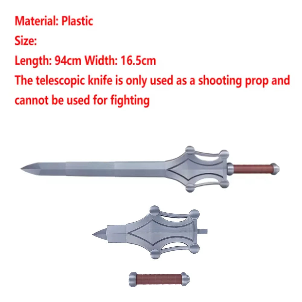 Skeleton Fantasy Villain Battle Axe Power Sword Universe Master Cosplay Toy Prop Sword Knight Weapons Replica