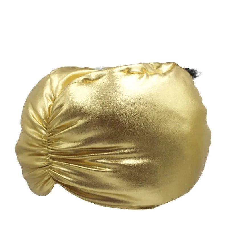 Men's Indian Hat Gold-Stamped Bright Ethnic Gold-Stamped Feather European Prop - alternate view 4