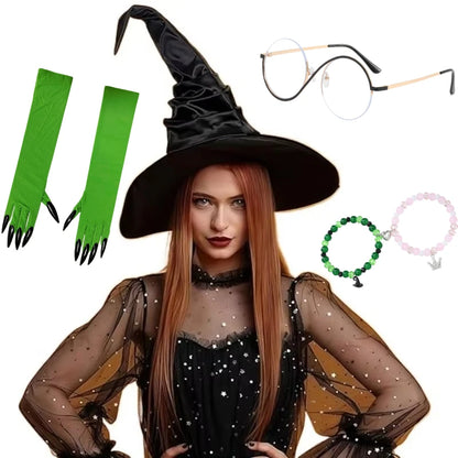 Elphaba Glinda Wicked Witches Hats Black Large Ruched Witch Hat Women Costume Accessory Halloween Cosplay - product image 5