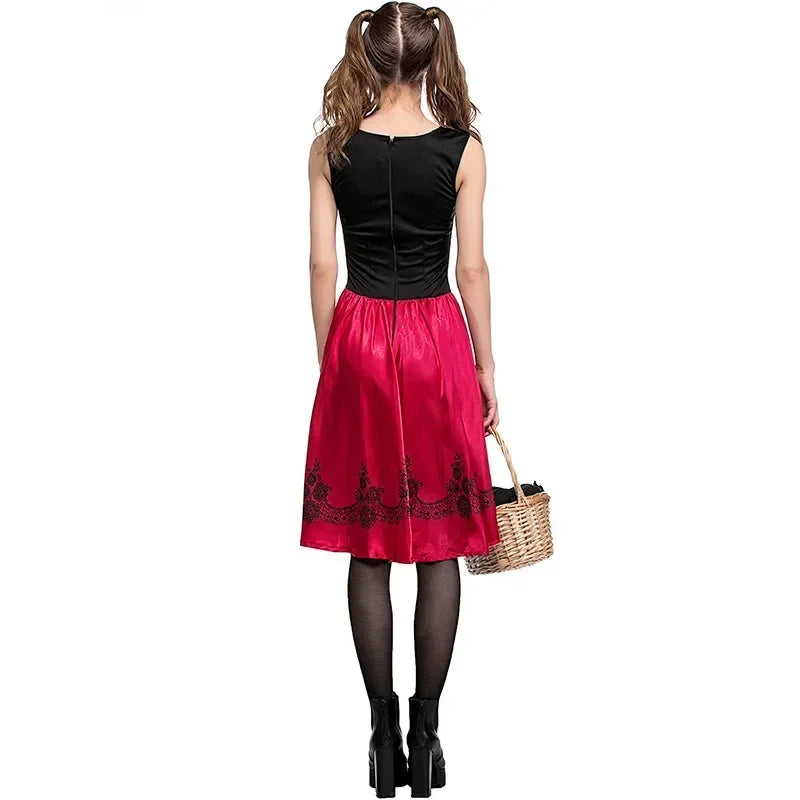 Adult Red Hooded Fairytale Costume Cape - view 4