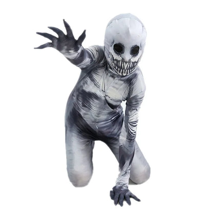 Halloween Ghost Skin Costume, Shadow Demon Bodysuit Costume for Kids Dress Up Party Grim Reaper Costume Scary - product image 2