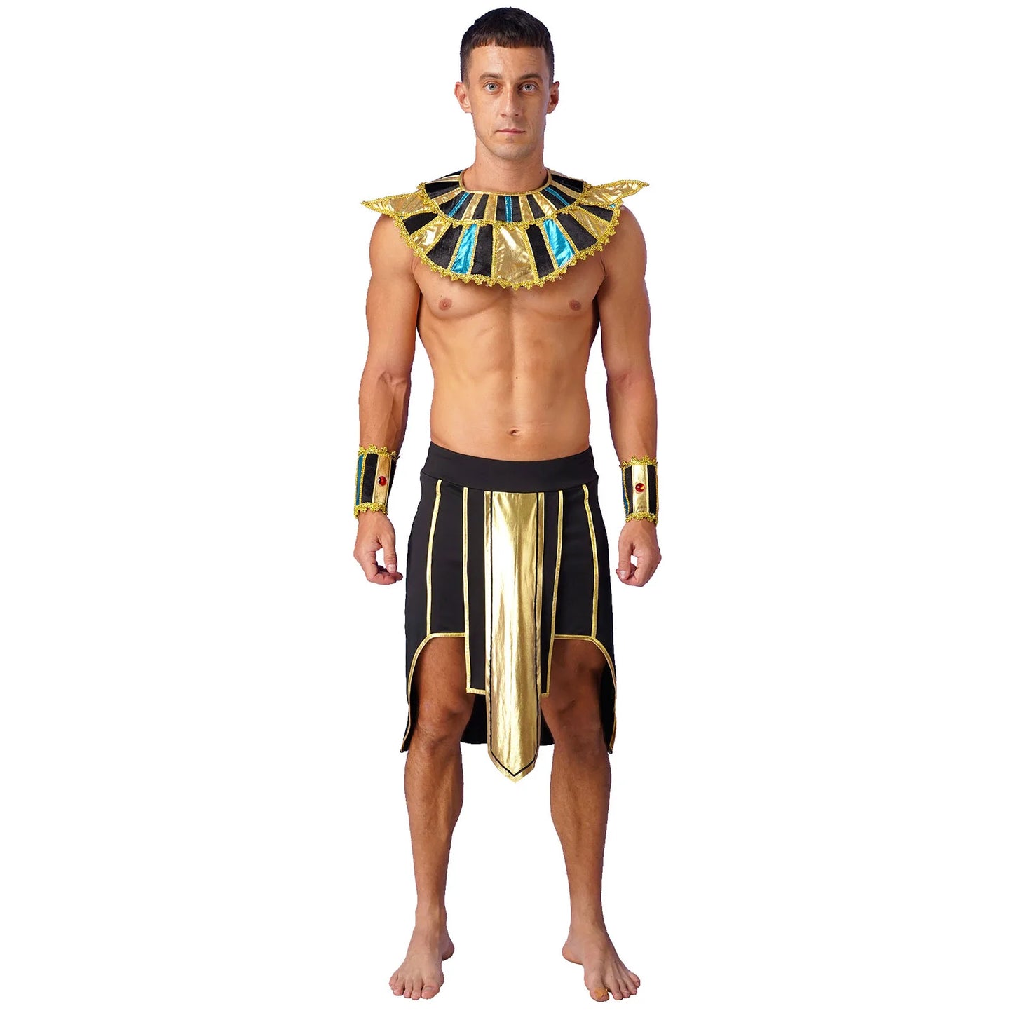 Halloween Adult Costume Complete Set Ancient Greek God Gladiator Mythical Prince Aladin - Burgundy D / L