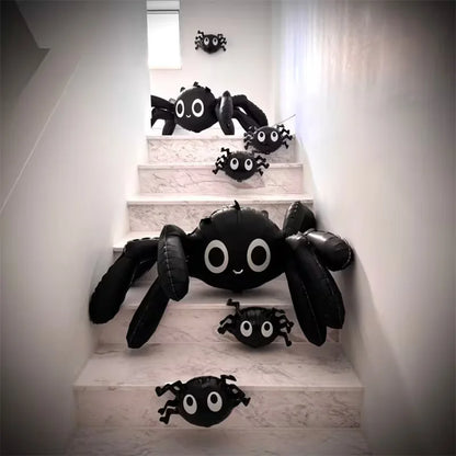 1Pcs 59 Inch 4D Black White Spider Foil Balloon Big Halloween Prank Balloon Indoor Outdoor Birthday Party - product image 2
