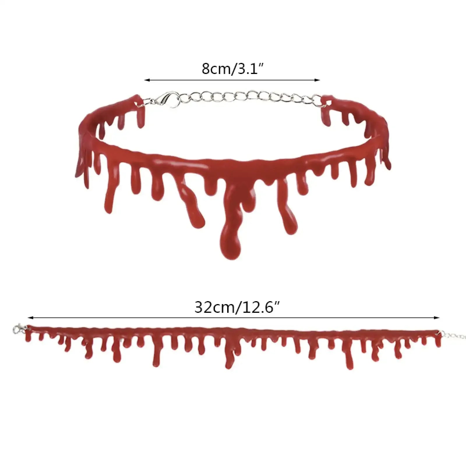 Halloween Dripping Blood Necklace Horror Vampire Bloody Choker ForHalloween