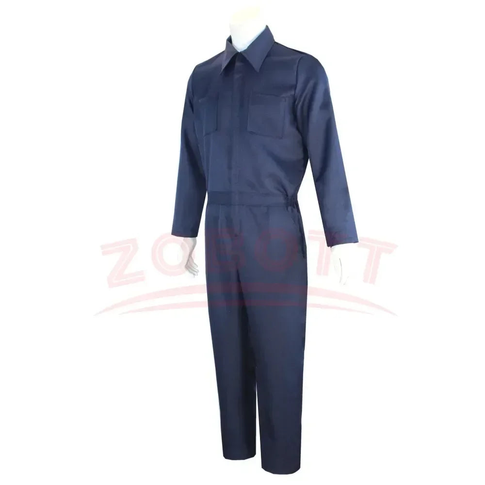 Michael Myers Halloween Costume Doodt Michael Myers Costume Kostuum Bloederige Kleding - Blue Jumpsuit / S