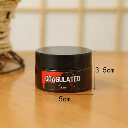 1pc Halloween Fake Blood Makeup Kit, Bright Red Coagulated Fake Blood Paste with Sponge, Realistic Artificial - product image 7
