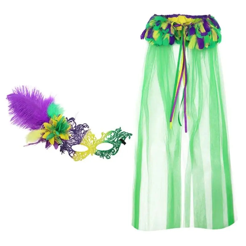 39BB Mardi Gras Accessories Shawl Lace Masquerades Mask - alternate view 8