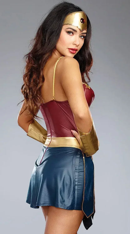 Women's Superhero Wonder Superwomen Costume - alternate view 2