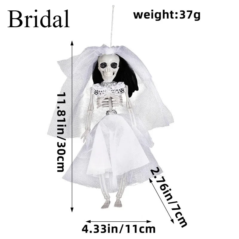 Halloween Skeleton Bride Groom Hanging Ornament Mini Wedding Skull Doll - product image 7