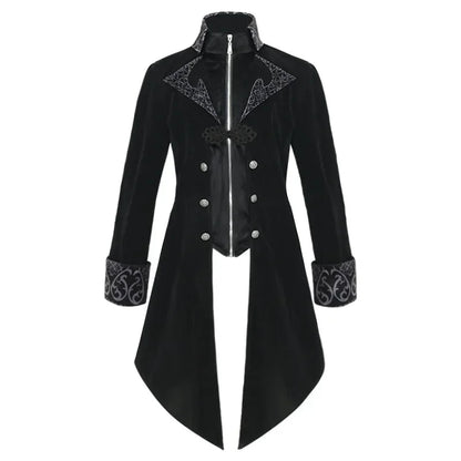Halloween Formal Costume Men's Steampunk Coats Plus Size S-3XL Men's Medieval Retro Jacket - Red / XL