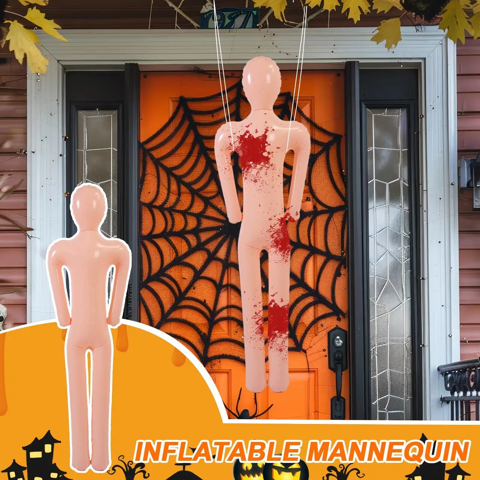 Inflatable Mannequin Body PVC Halloween Decoration For Haunted House Cosplay Party Scary Props Backyard Front - product image 2