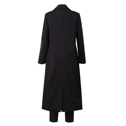 Anime Chain Saw Makima Costume Sawman Makima Costume for Men Women Suits Wigs Trench Shirt - Only Coat / XXL