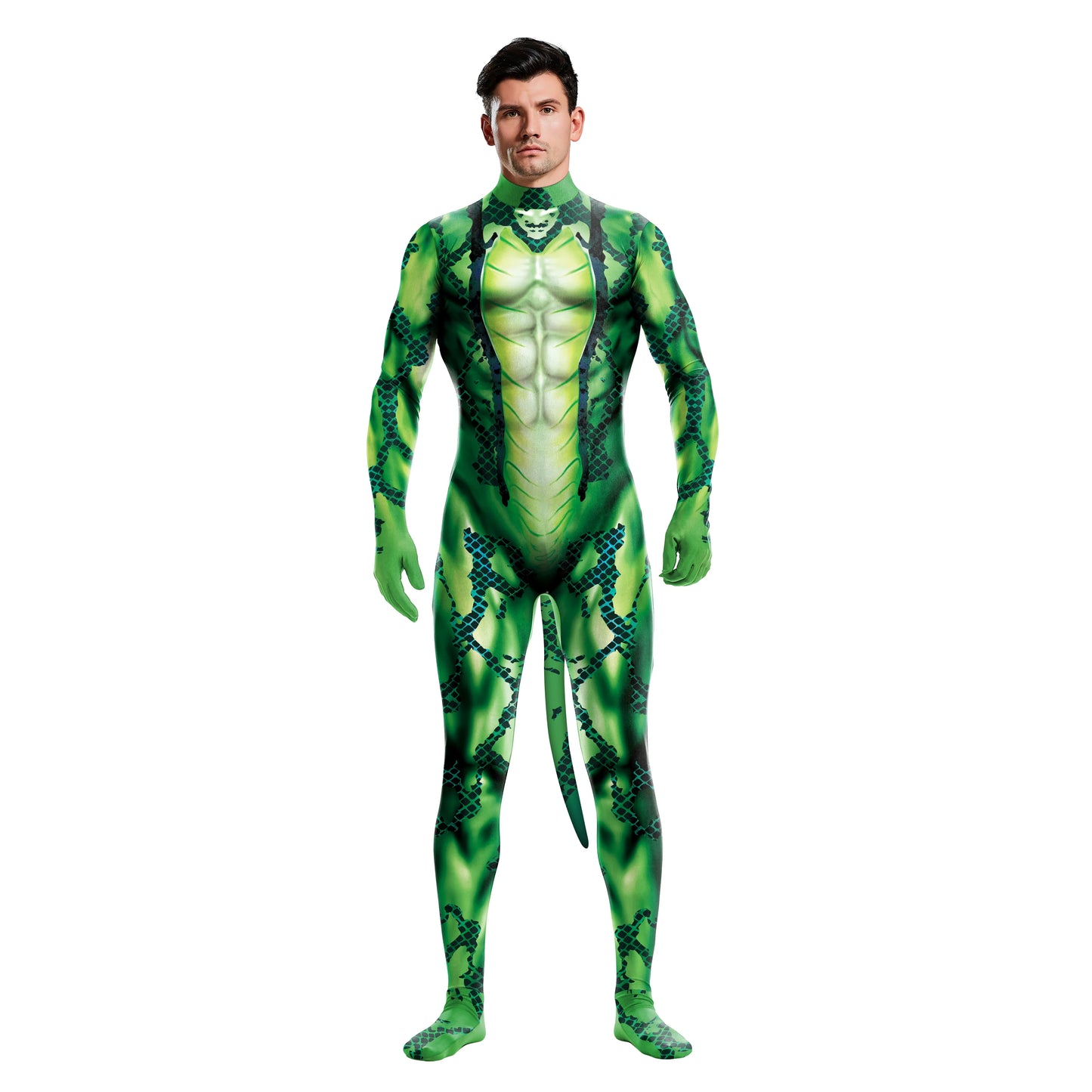 Adult Animal Elastic Fitness full bodysuit tail Whole Zentai Costume - alternate view 9