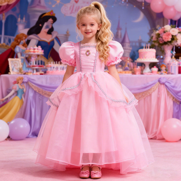 Girls Snow Beauty Princess Halloween Costume Dress