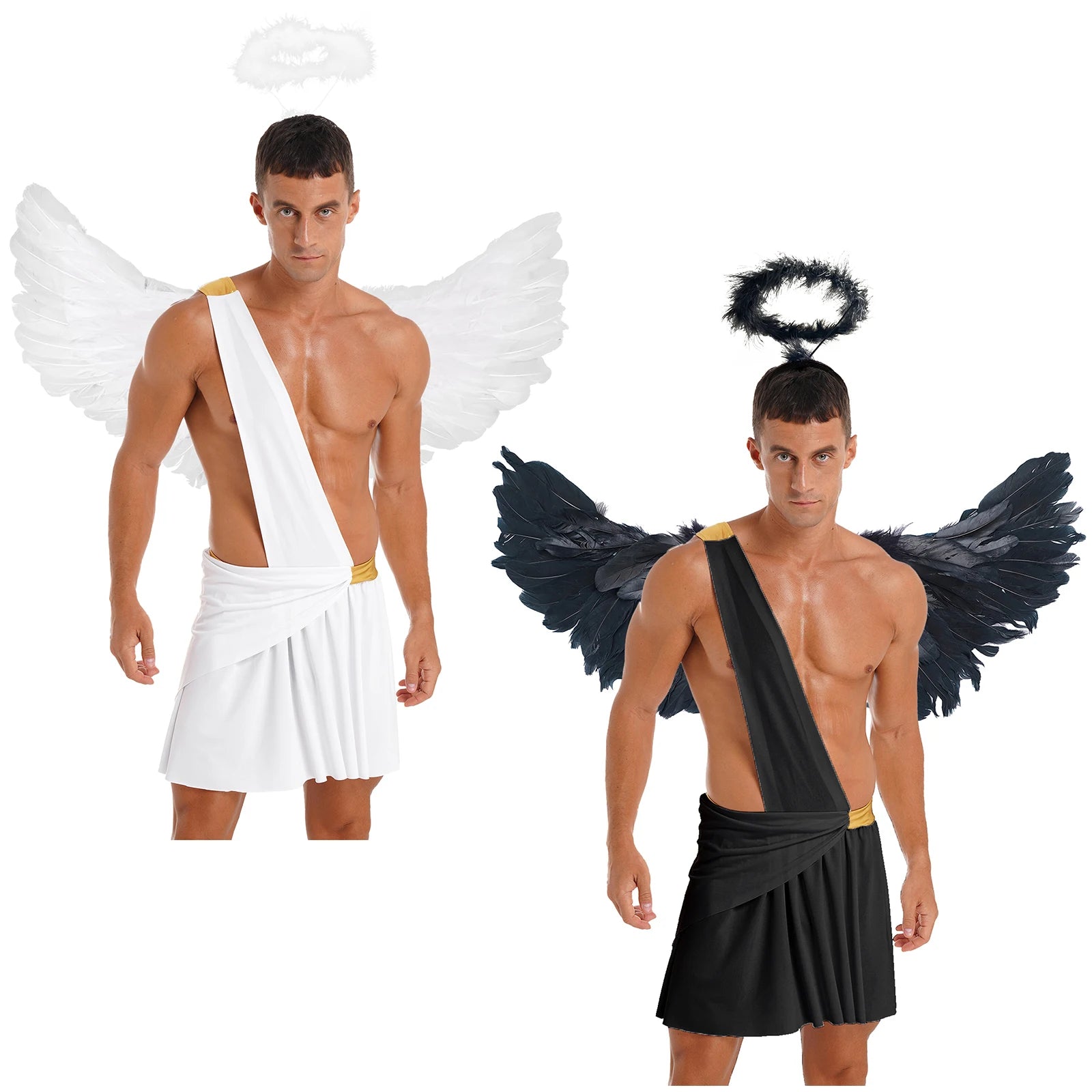 Fallen Angel Costume for Men | Wings & Headband