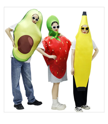 Halloween Cosplay Fish Costume Fruit Strawberry Adult Unisex Outfits Carnival Party Cosplay Funny Fish Animal Dress up Women Clo