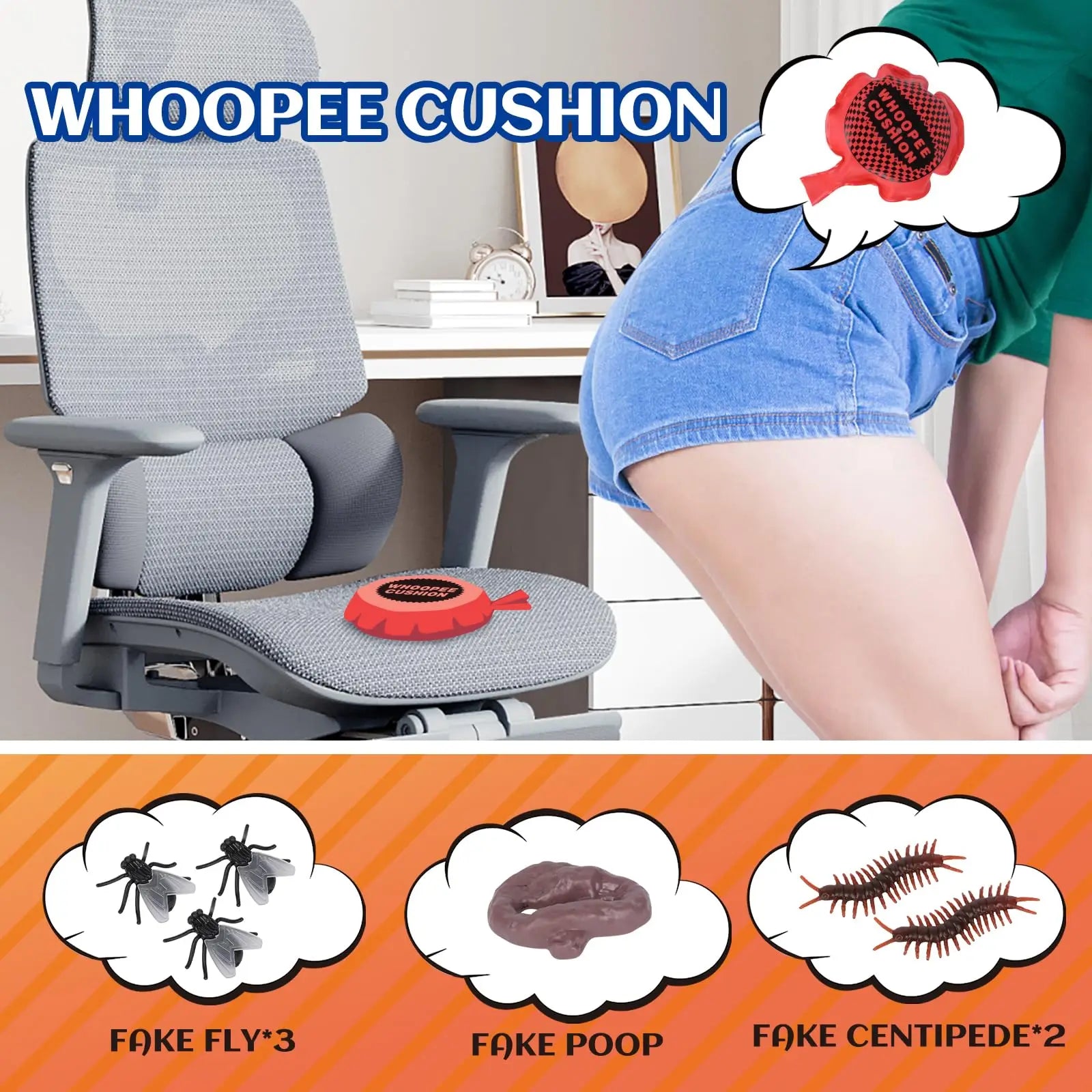 Jokes and Pranks Kit, Funny Gag Gifts, Novelty Toys for Kids and Adults, Party Prank Supplies, Surprise Gifts.