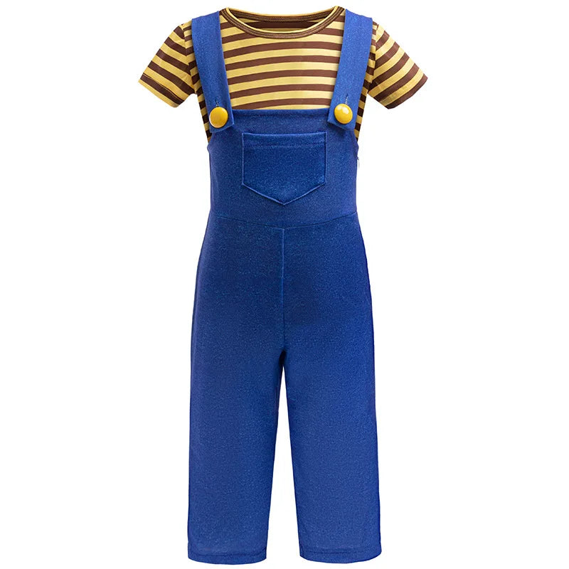 Children's Summer Sets Cosplay Clothing Strap Set Birthday Costumes Stage Performance Costume Boys Movie Theme Party Clothing