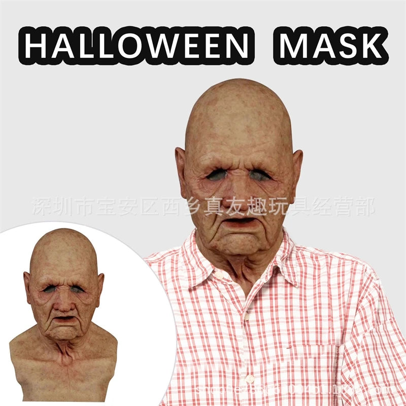 Realistic Elderly Latex Face Old and Women's Halloween Mask - product image 2
