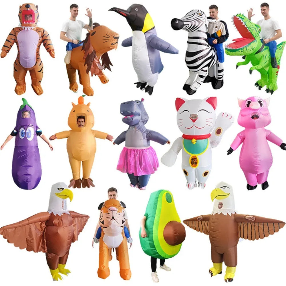 Adult Inflatable Animal Costume Funny Walking Doll Performance Suit for Halloween Party Unique Themed Outfit