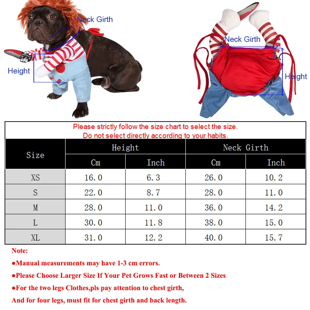 Halloween Pet Costume Cat Costume Holding Knife Puppy Kitten Dress Up Shirt Cats Dogs - View 6