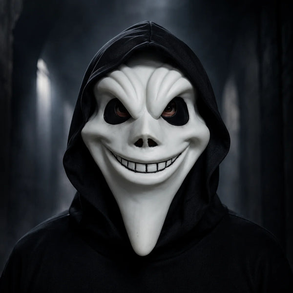 Ghost Face Mask Halloween Cosplay Costume Funny Horror Killer Scary Movie Mask with Hood for Adults - product image 1