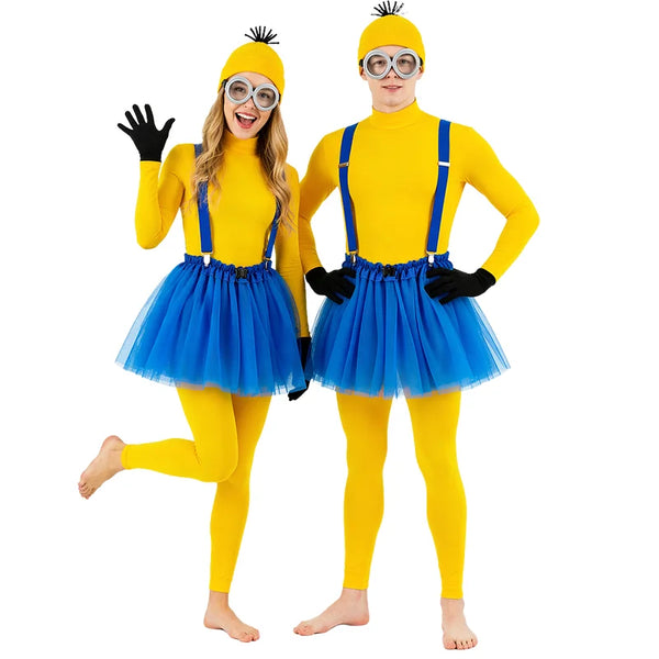 Funny Yellow Goggle Henchmen Anime Cartoon Thief Masquerade Full Clothes Set Costume