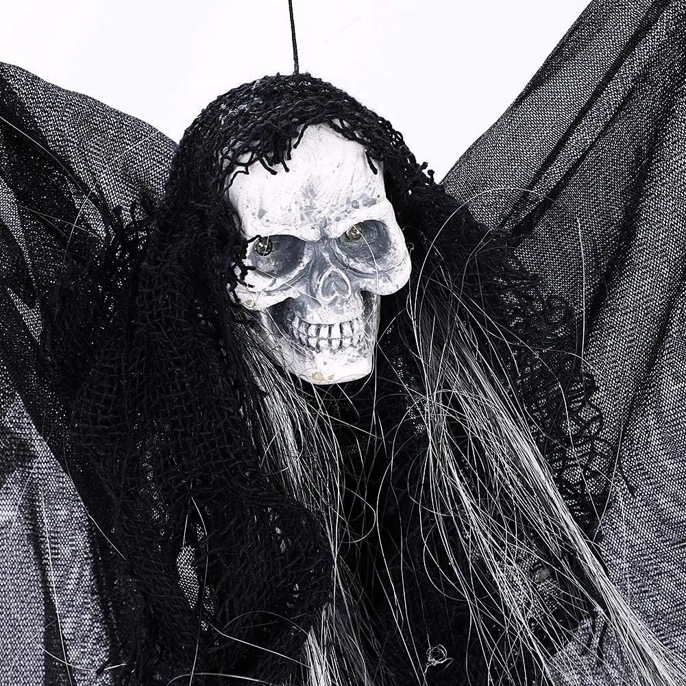 Light-Up Skull Hanging Ghost Halloween Decoration - product image 4