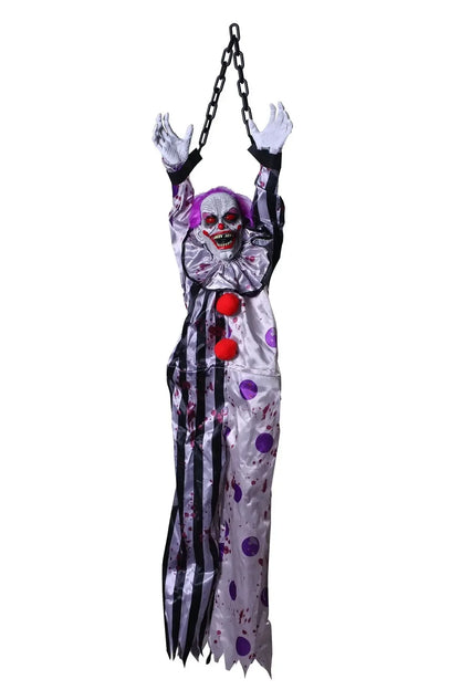 Halloween Electric Vocal Clown Pendant Home Glow Lifelike Hanging Ghost Decoration Spooky Kid Hanging From A - product image 7