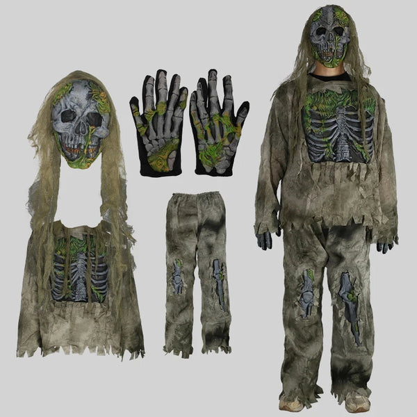 Zombies Costume Horrible Vampire Suit Adult Dress Up Day of The Dead