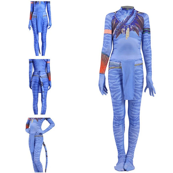 Avatar 2 Cosplay Costume Movie Jake Sully Neytiri Bodysuit Suit Zentai JumpsuitsHalloween