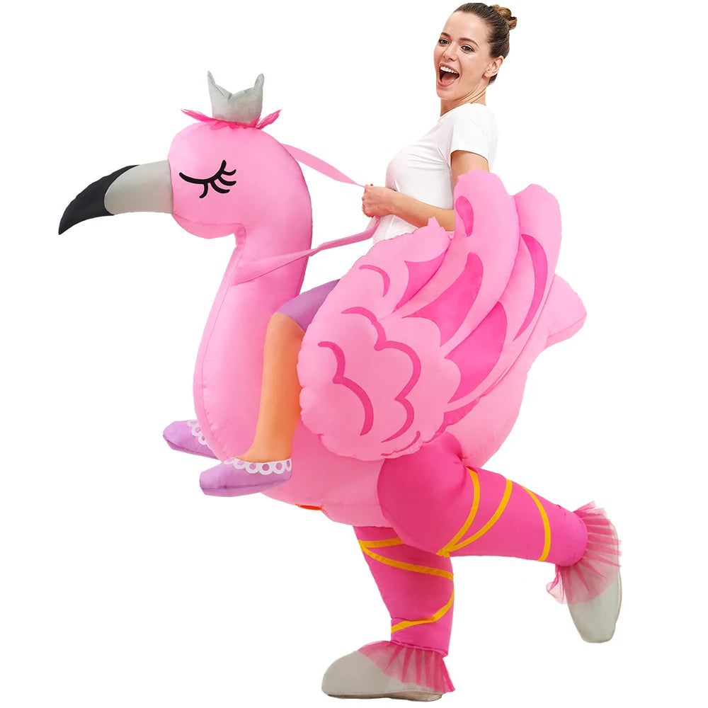 Halloween costume party fun role-playing costume flamingo inflatable costume funny costume adult blowing suit - product image 6