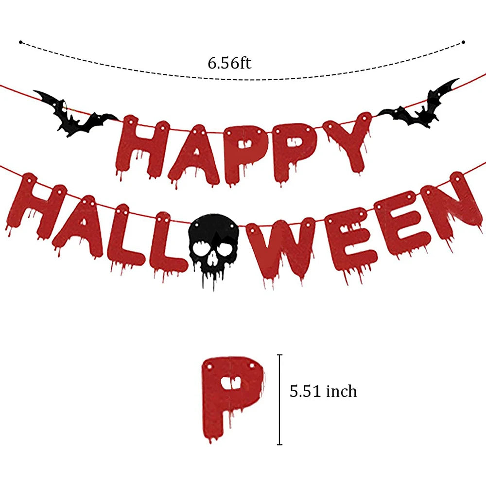 Halloween Party Decoration Happy Halloween Banner Bloody Butcher Knife Killer - product image 3