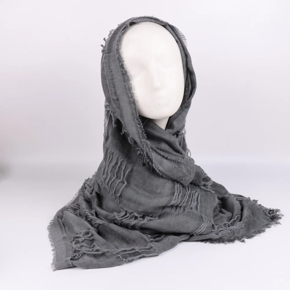 Wrap Dune Wasteland Hooded Shawl With Viking Brooch | Cowl Scarf Rogue Medieval