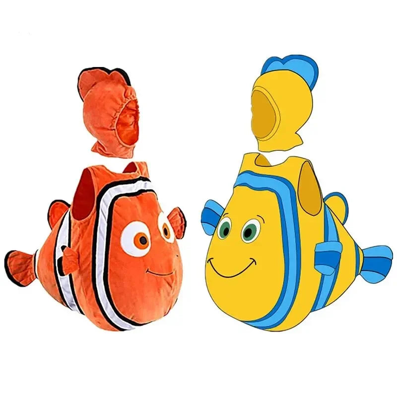 Toddler Clown Fish Costume Cute Baby Adventure Performance Costume Halloween Dress Up - 01 / XXL-150
